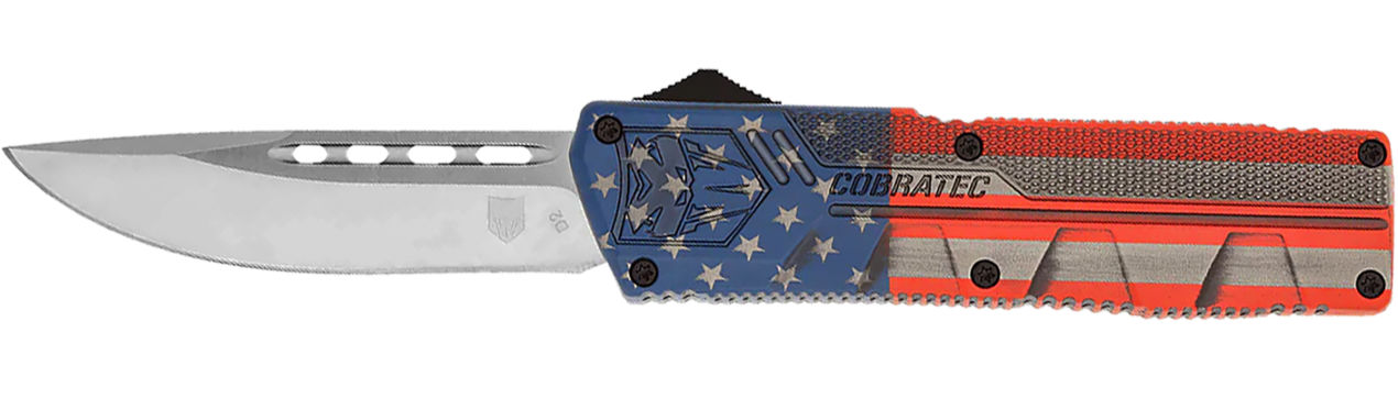 Knives Cobratec Knives CBT AMERICAN FLAG LTWT DROP PT